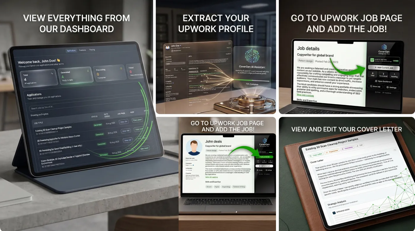 CoverGen Dashboard and Features Showcase